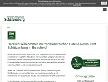 Tablet Screenshot of hotel-schuetzenburg.de